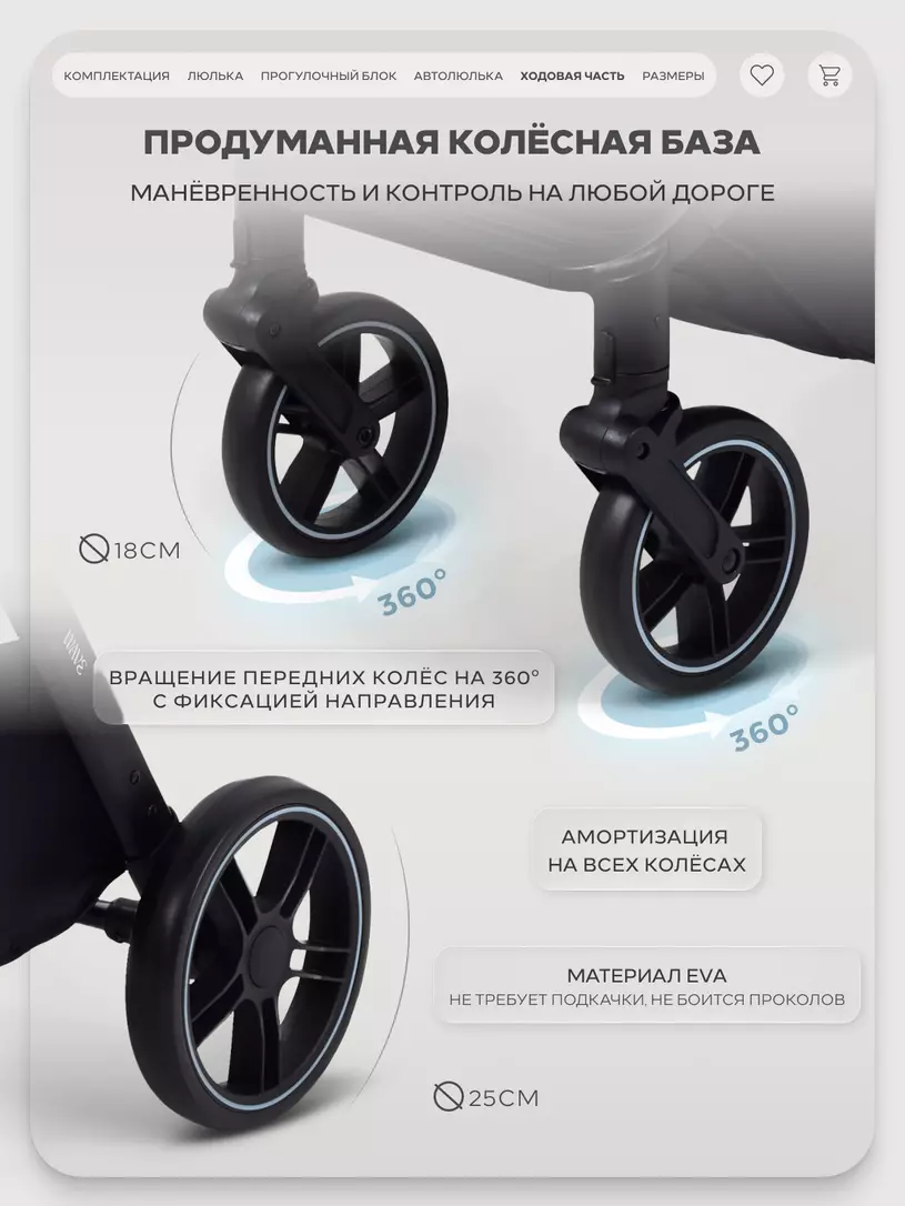 Коляска 3 в 1 Rant Basic Wave Graphite