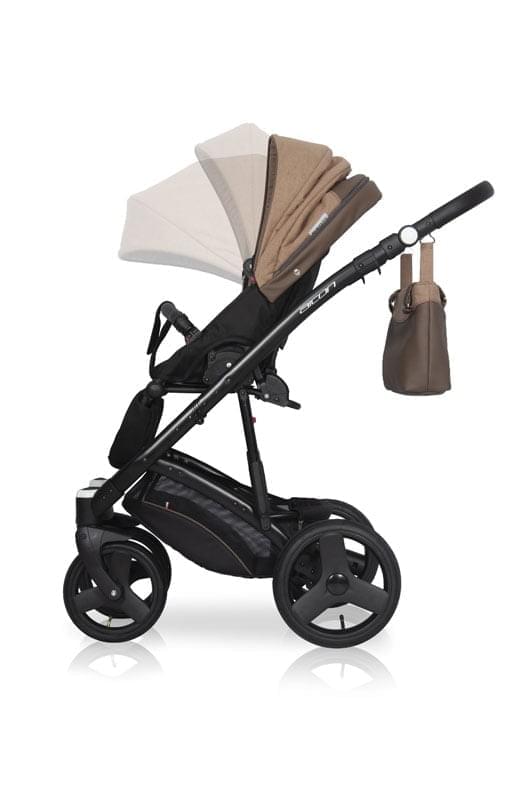 Коляска 3 в 1 Riko Basic Aicon 10 коричнево-бежевый