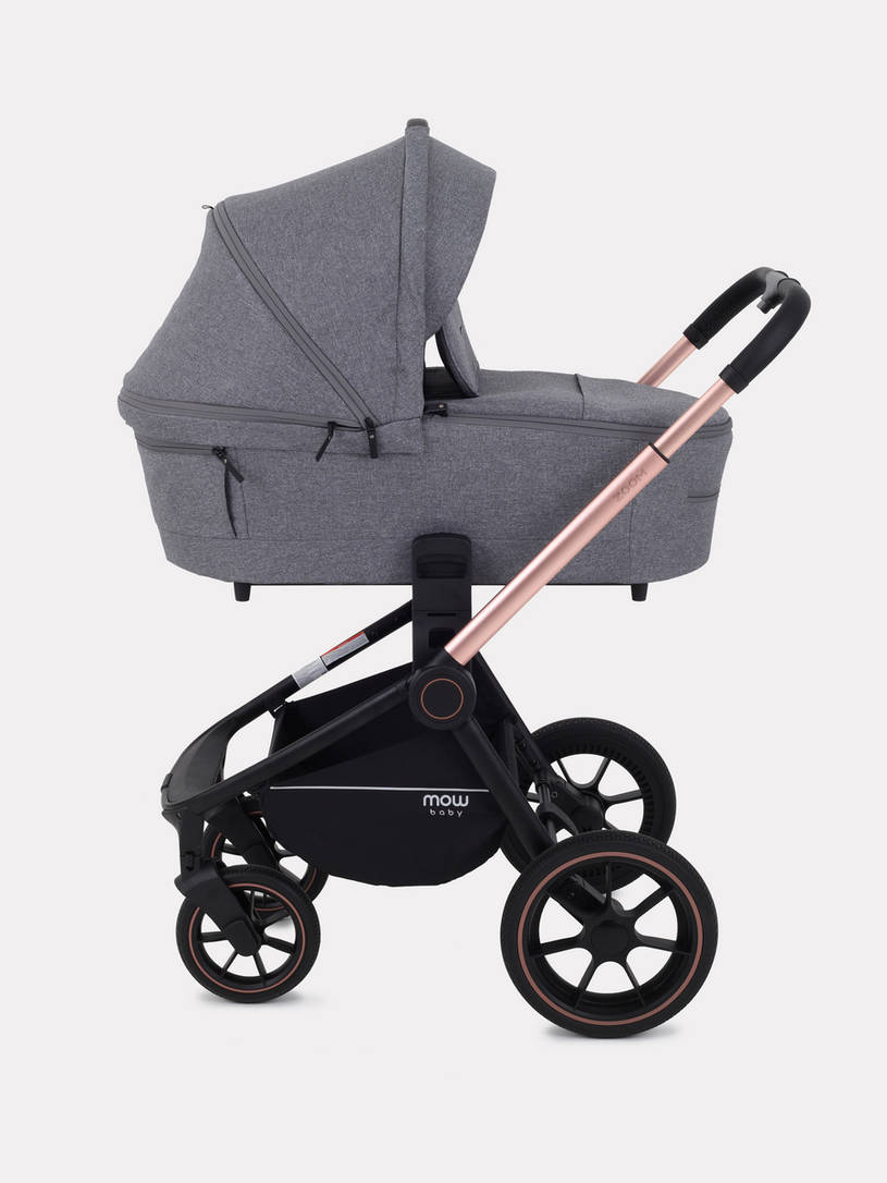 Коляска 2 в 1 MOWBaby ZOOM PU RA086 Gold Grey