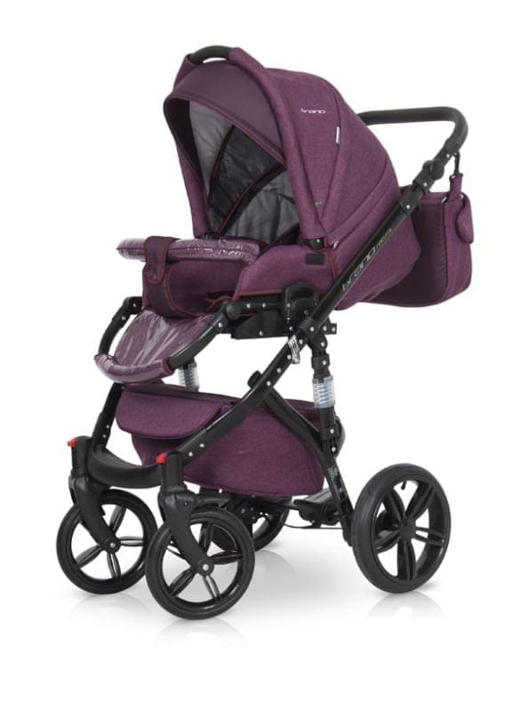 Коляска 2 в 1 Riko Bruno Natural 03 бордовый