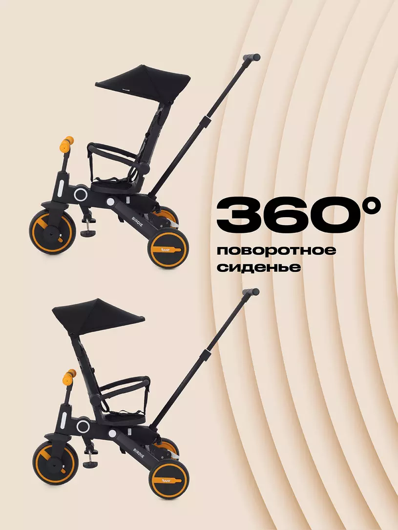 Велосипед 3-х колесный Rant Birdie Graphite