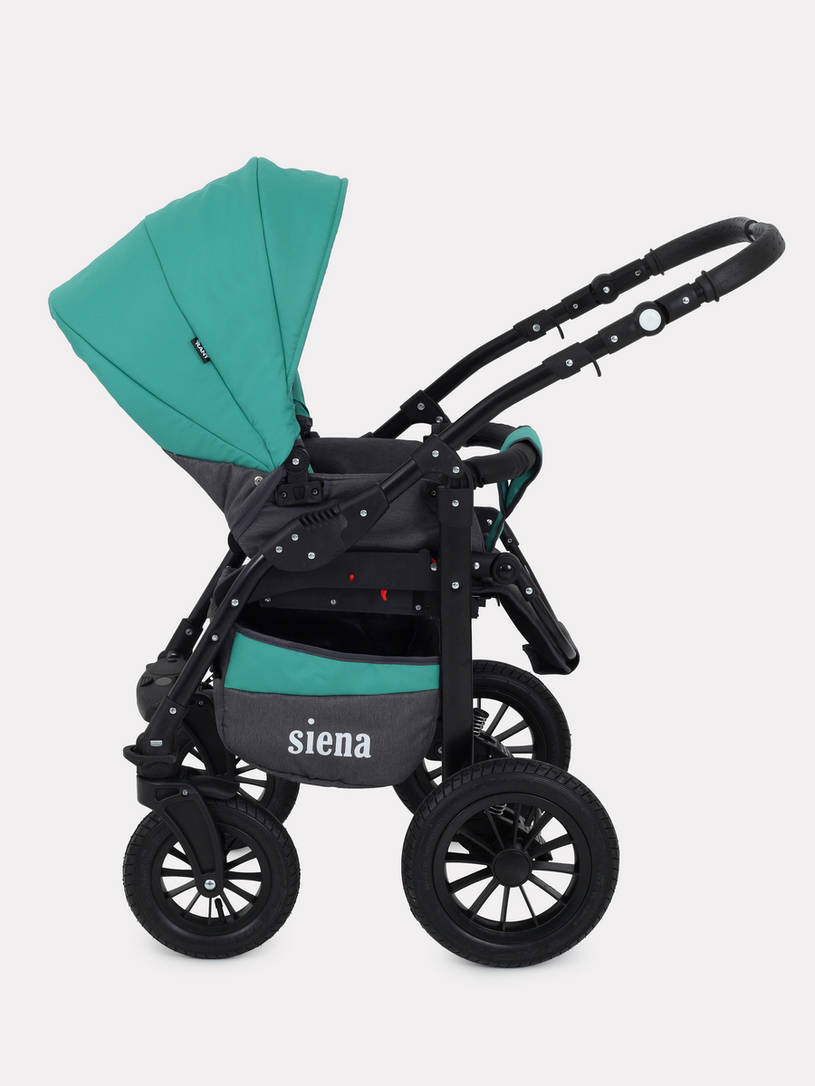 Коляска 2 в 1 Rant Siena 11 серый-темно-зеленый