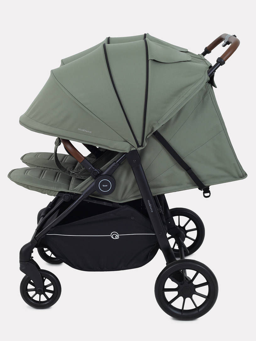 Коляска прогулочная для двойни Rant Twinny Olive 2025