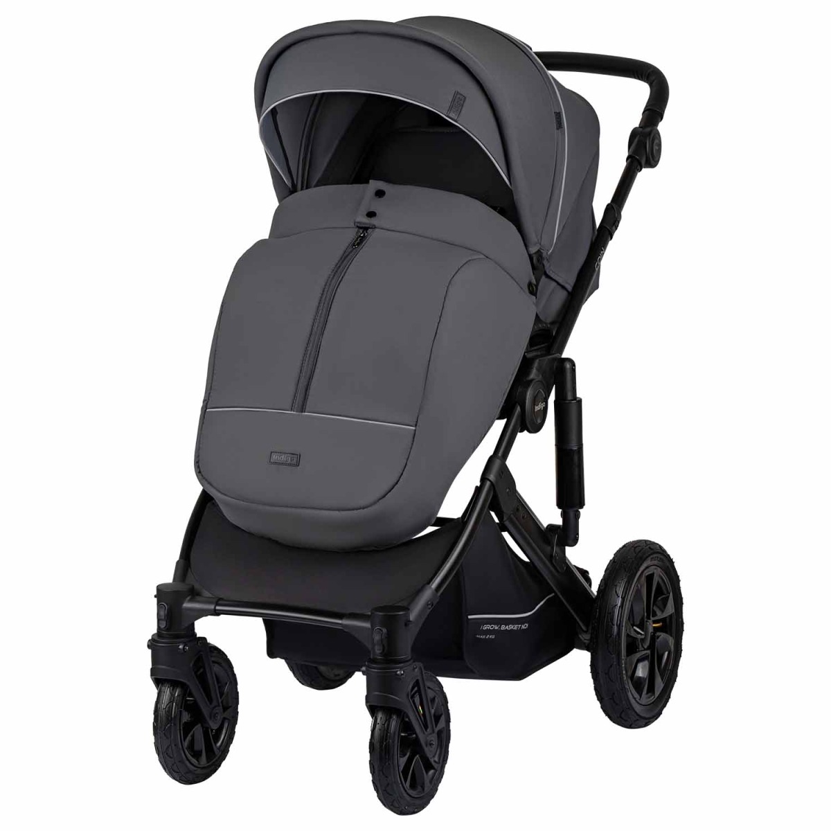 Коляска 2 в 1 Indigo Coin, Темно-серый