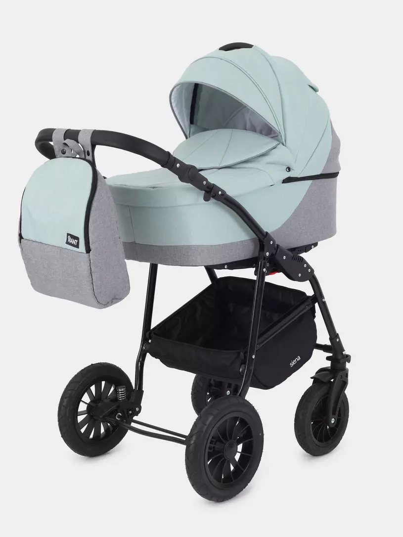 Коляска 3 в 1 Rant Siena 2024 10 серый-ментоловый