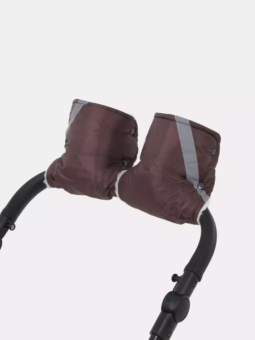 Муфта-варежки для рук на коляску Топотушки коричневый