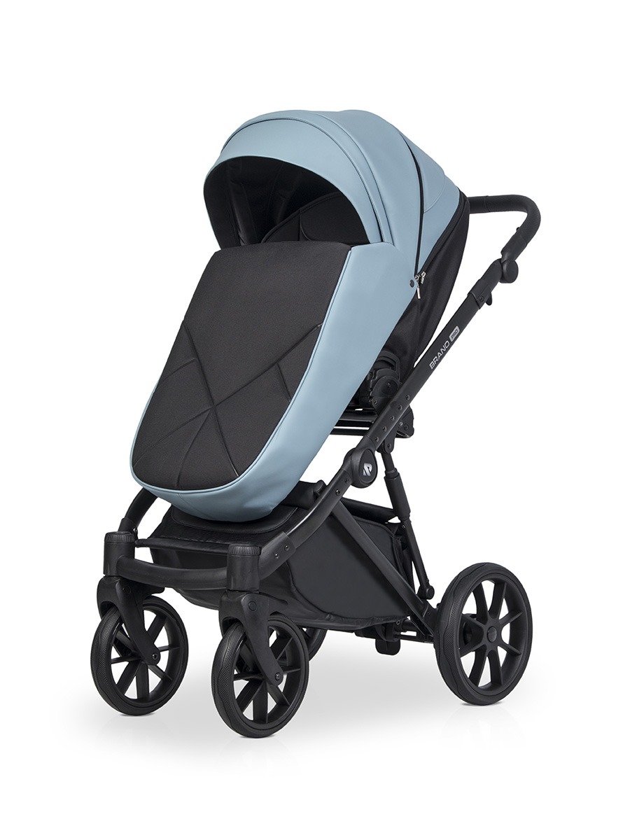 Коляска 3 в 1 Riko Brano Pro, 02 Сrystal blue