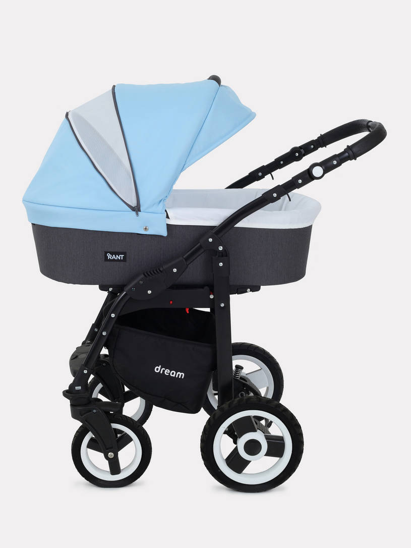 Коляска 2 в 1 Rant Dream 09 серый-голубой