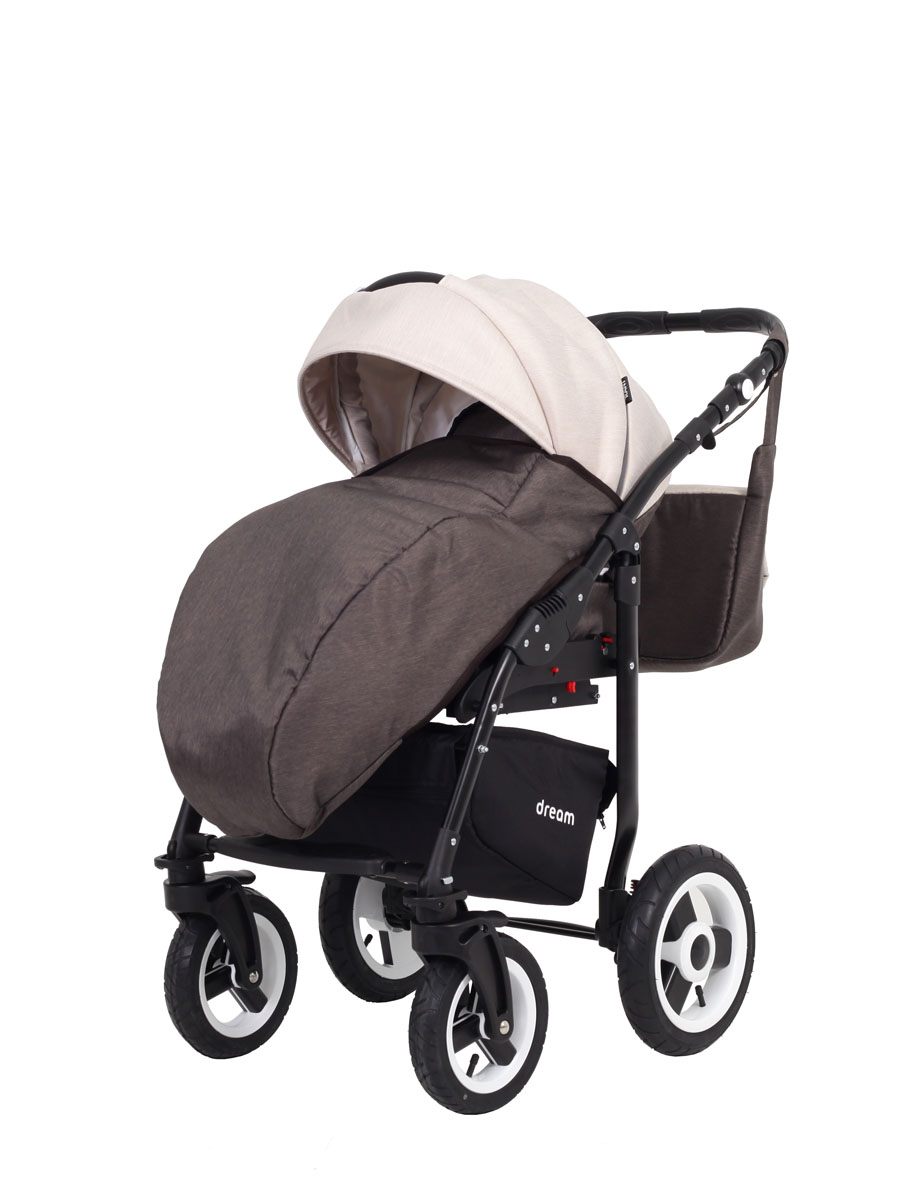 Коляска 3 в 1 Rant Dream 05 коричневый-бежевый