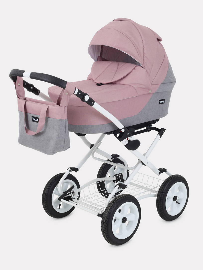 Коляска 2 в 1 Rant Siena Classic 07 серый-розовый