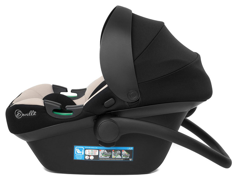 Автолюлька Sevillababy Cosmo 0-13 кг черный-бежевый