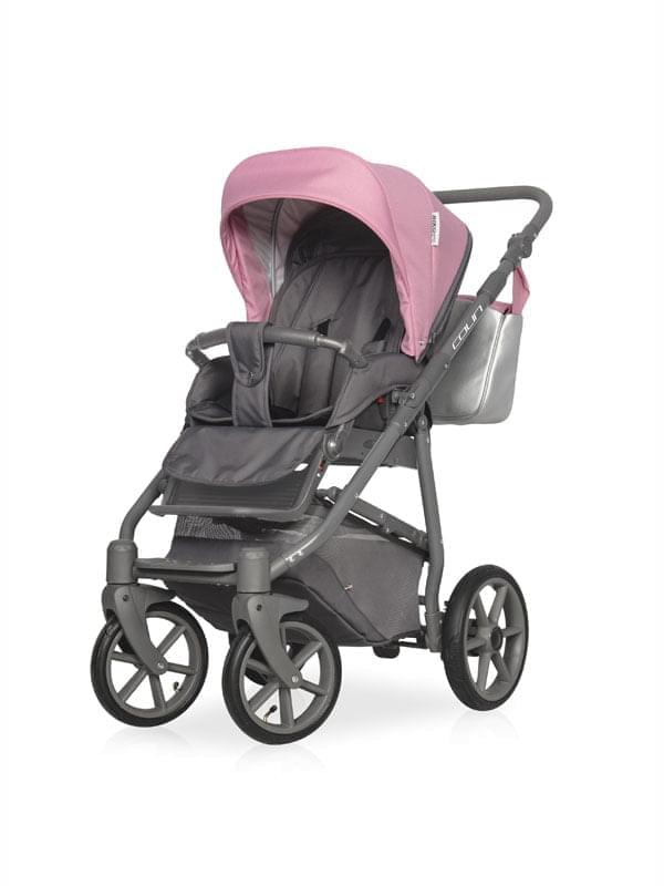 Коляска 2 в 1 Riko Basic Colin 01 серо-розовый
