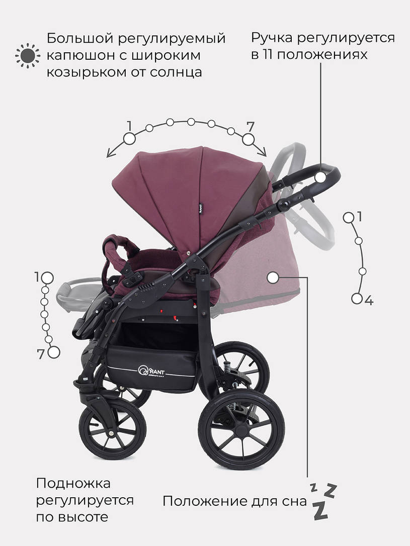 Коляска 2 в 1 Rant Patio Purple