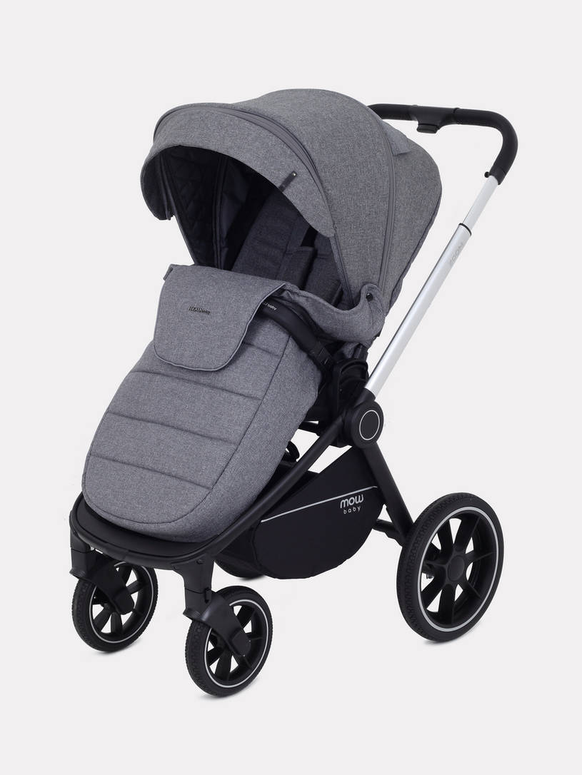 Коляска 2 в 1 MOWBaby ZOOM PU RA086 Silver Grey