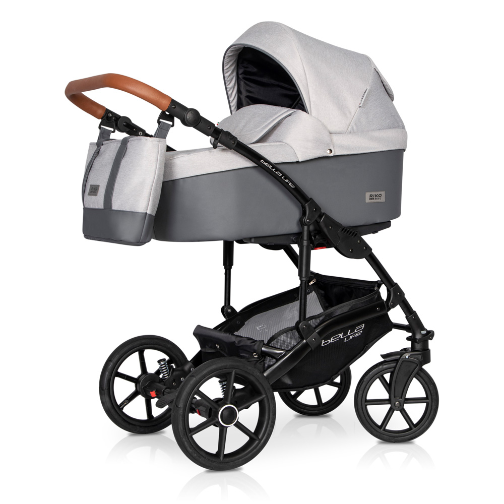 Коляска 3 в 1 Riko Basic Bella Life 01 Grey Fox серый