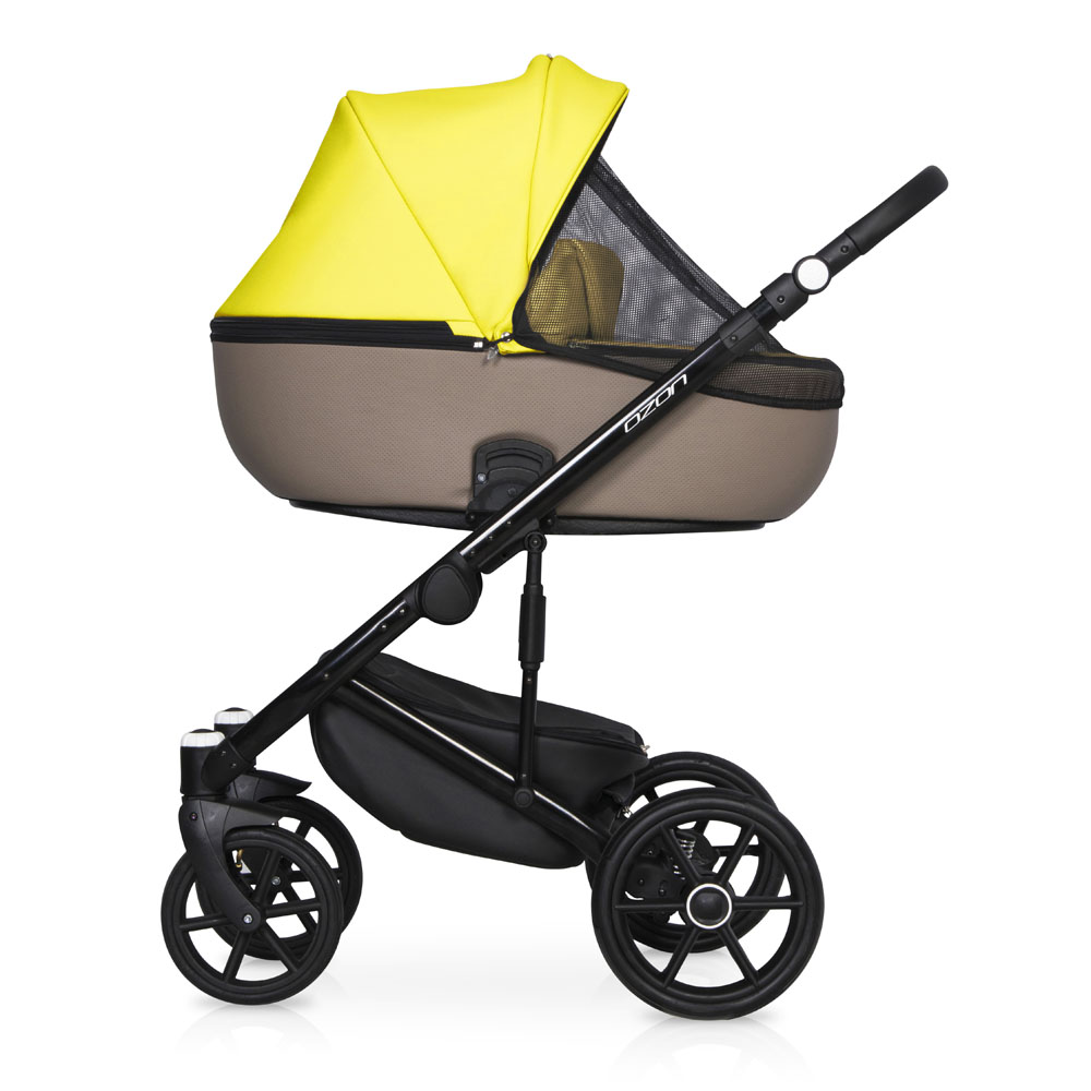 Коляска 3 в 1 Riko Basic Ozon Ecco 26 лимонный-бежевый