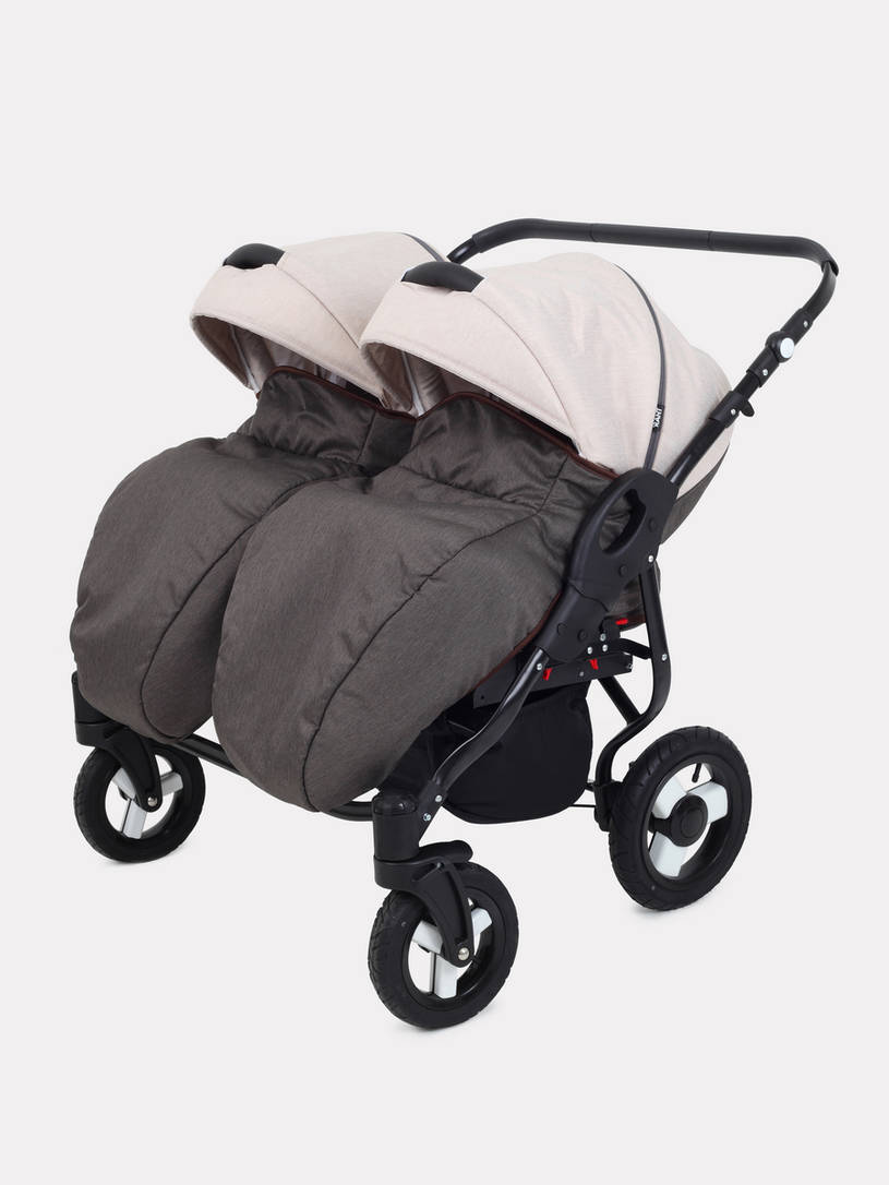 Коляска для двойни 2 в 1 Rant Dream Duo 05 коричневый-бежевый