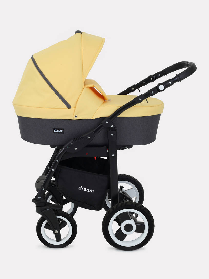 Коляска 3 в 1 Rant Dream 07 серый-желтый