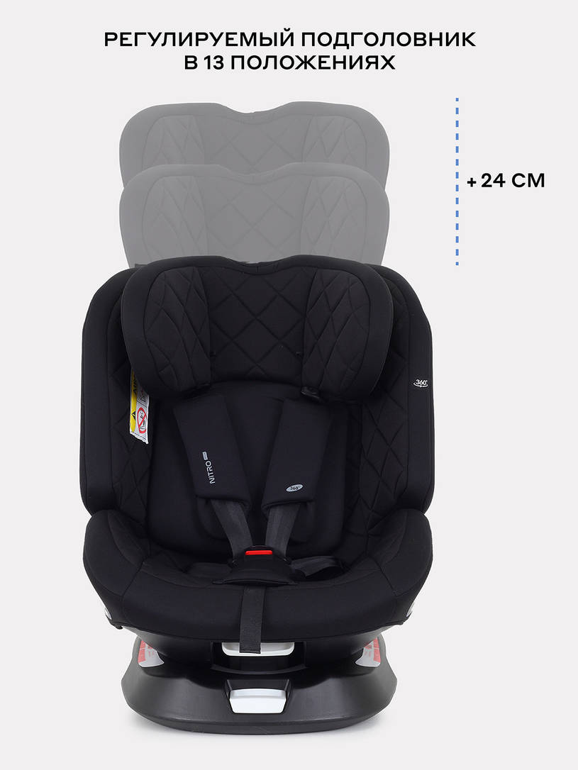 Автокресло Rant Nitro Plus isofix группа 0/1/2/3 (0-36 кг) Black