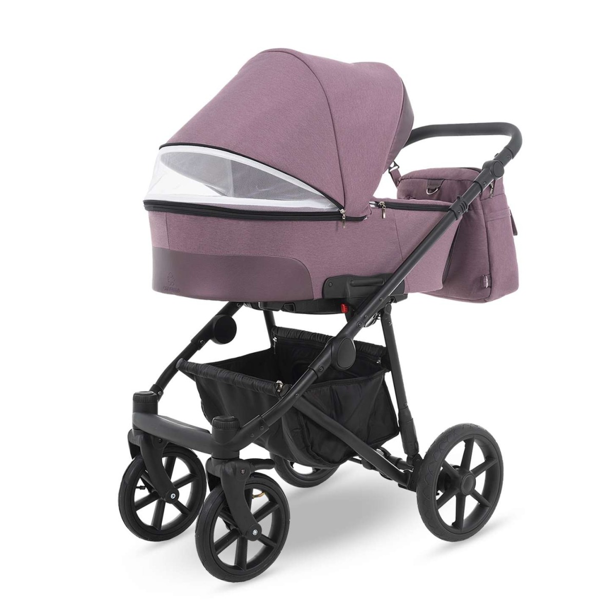 Коляска 2 в 1 Camarelo Ollio, Сиреневый меланж / Сиреневая эко-кожа (02)
