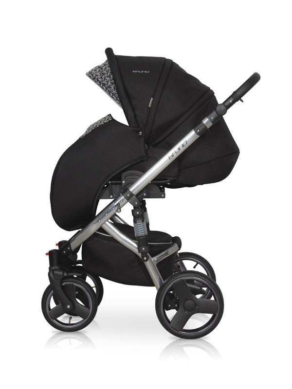 Коляска 3 в 1 Riko Bruno Silver 31 черный
