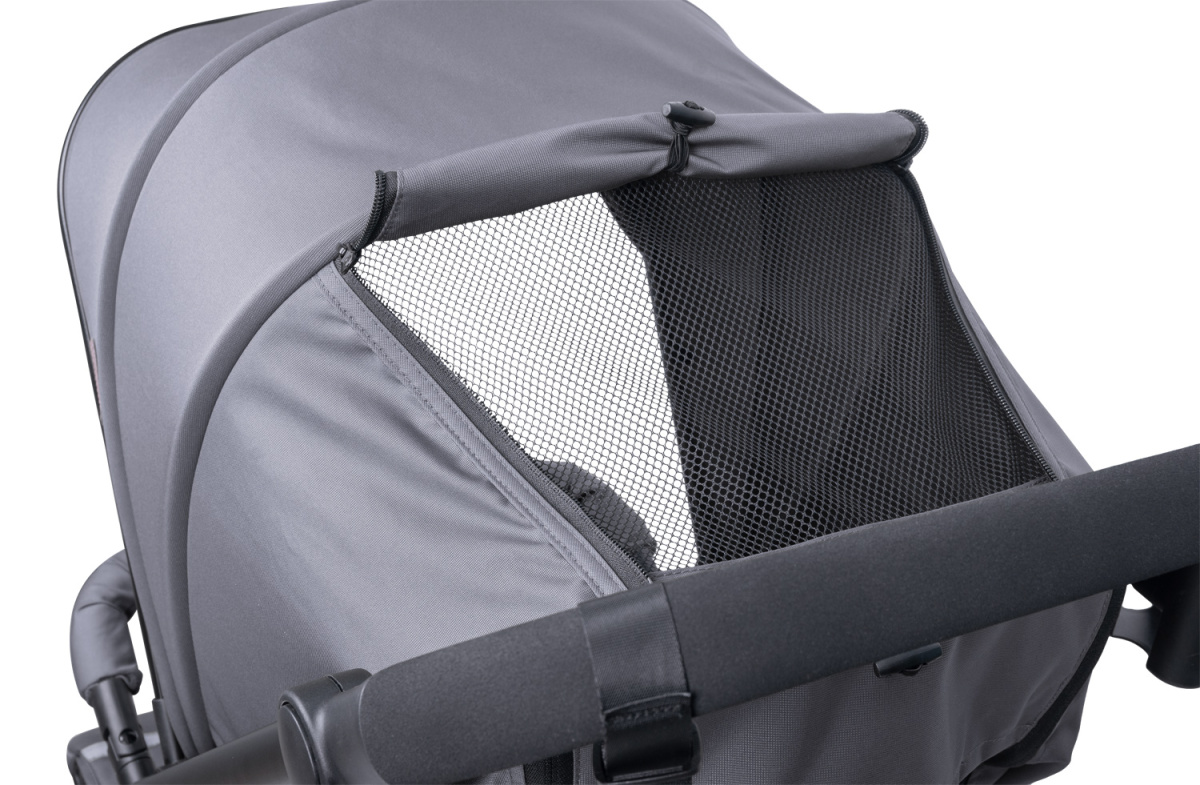 Коляска детская прогулочная Farfello Bonnie black (Smoke Grey/Дымчато-серый)