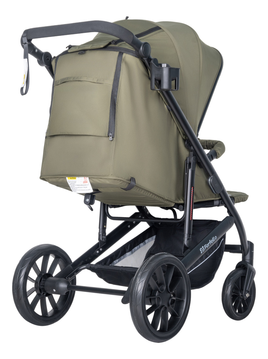 Коляска детская прогулочная Farfello Bonnie black (Fresh Green/свежая зелень)