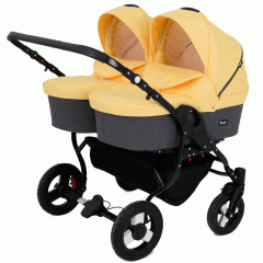 Коляска для двойни 2 в 1 Rant Dream Duo 07 серый-желтый