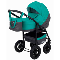 Коляска 2 в 1 Rant Siena 11 серый-темно-зеленый