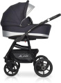 Коляска 2 в 1 Riko Basic Alfa Ecco 01 черно-серебристый