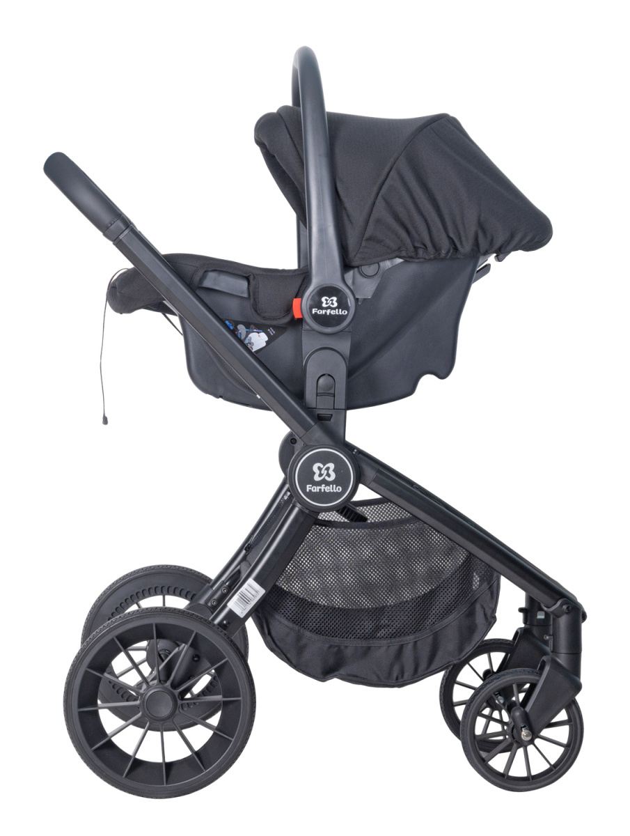 Коляска модульная 3 в 1 Farfello Baby shell BBS (BBS-17 Black/Черный)