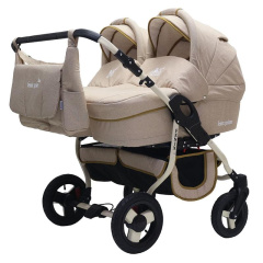 Коляска для двойни 2 в 1 Bart-Plast Fenix Duo Prime 06 бежевый