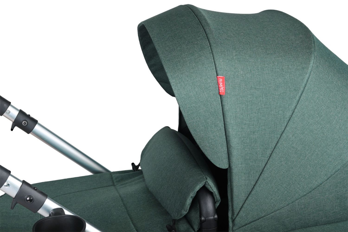 Коляска трансформер Farfello Aimile Original New Silver (Вечнозеленый NDS-1)