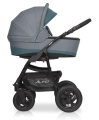 Коляска 2 в 1 Riko Basic Alfa 08 серо-бирюзовый