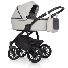 Коляска 2 в 1 Riko Villa 03 бело-черный