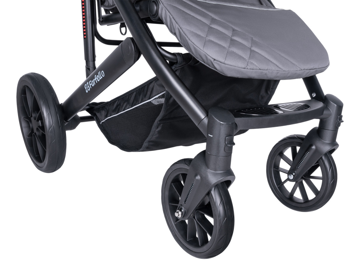 Коляска детская прогулочная Farfello Bonnie black (Smoke Grey/Дымчато-серый)