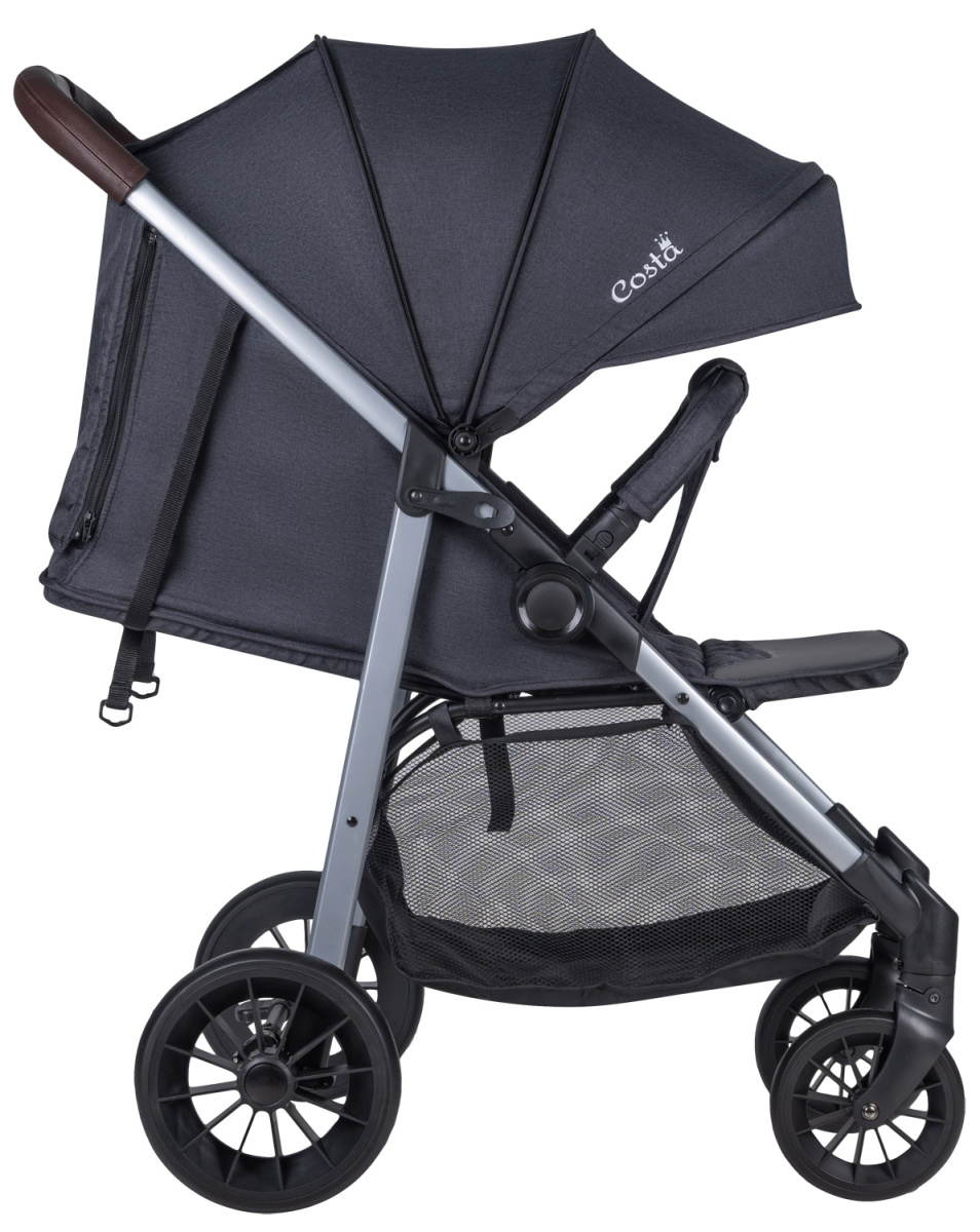 Коляска детская прогулочная Farfello COSTA Jenny + (Steel Grey/ Темно-серый)
