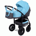 Коляска 3 в 1 Rant Siena 12 серый-голубой