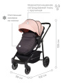 Коляска-трансформер Rant Azure Star RA147 alu. Cloud Pink. Цвет: Розовый