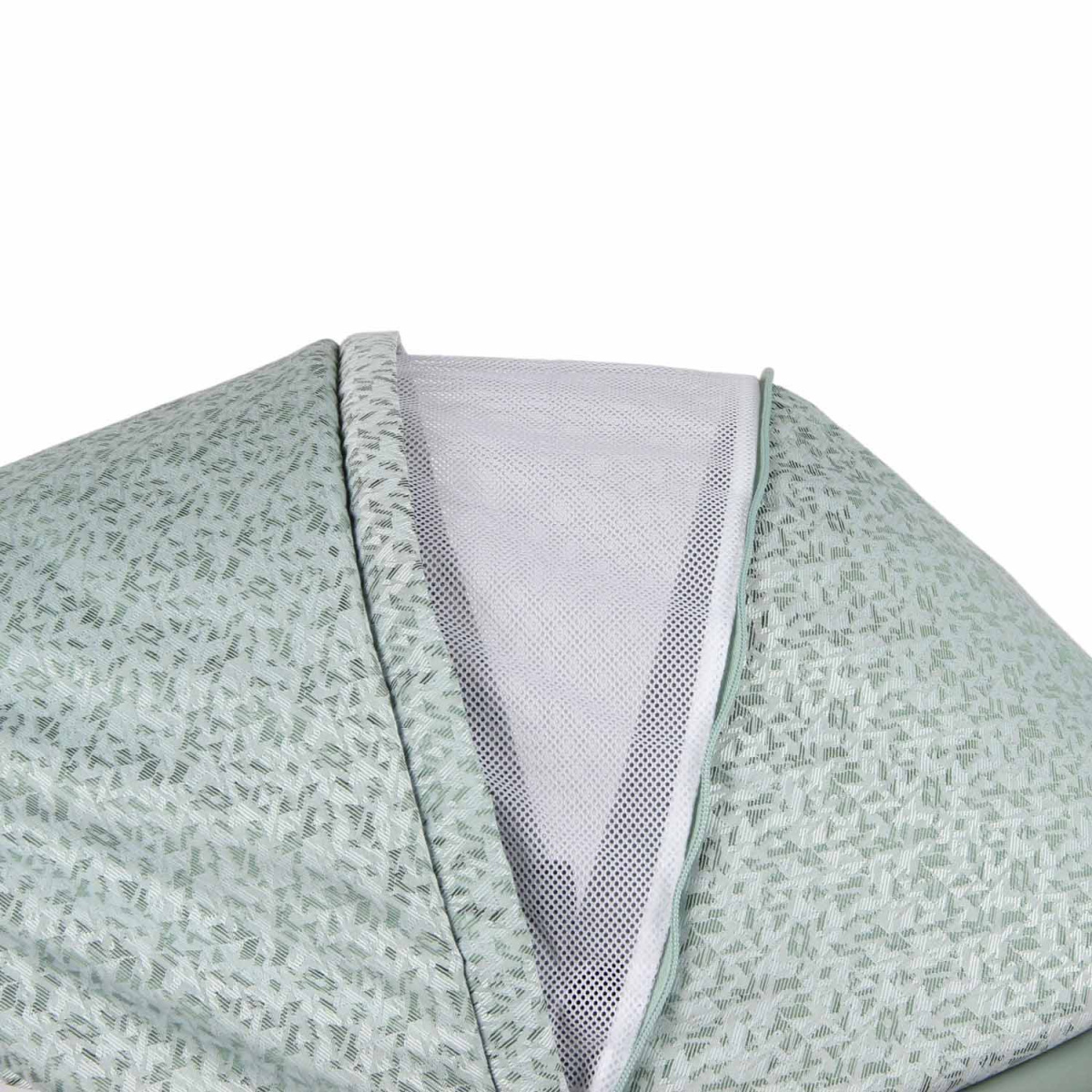 Коляска 2 в 1 Indigo MIO - Mi 06 (шалфей кожа+зеленый узор)