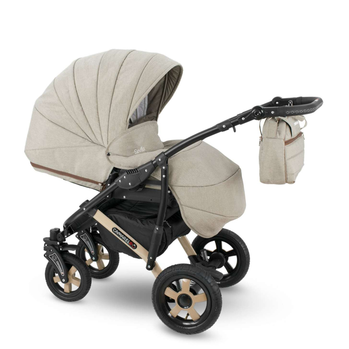 Коляска Camarelo Sevilla WXSE 3 в 1 светло-бежевый меланж