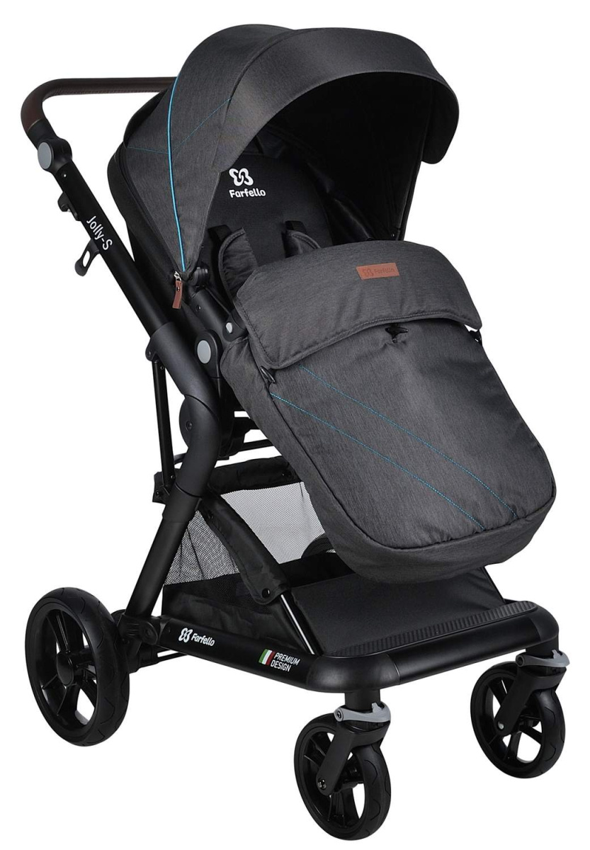 Коляска модульная 2 в 1 Farfello Jolly-S (J-88 серый)