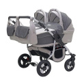 Коляска для двойни 2 в 1 Bart-Plast Fenix Duo 08 серый
