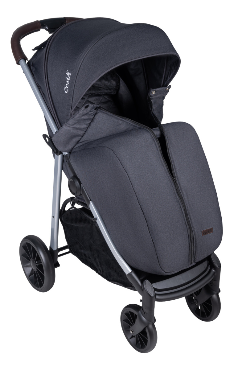 Коляска детская прогулочная Farfello COSTA Jenny + (Steel Grey/ Темно-серый)