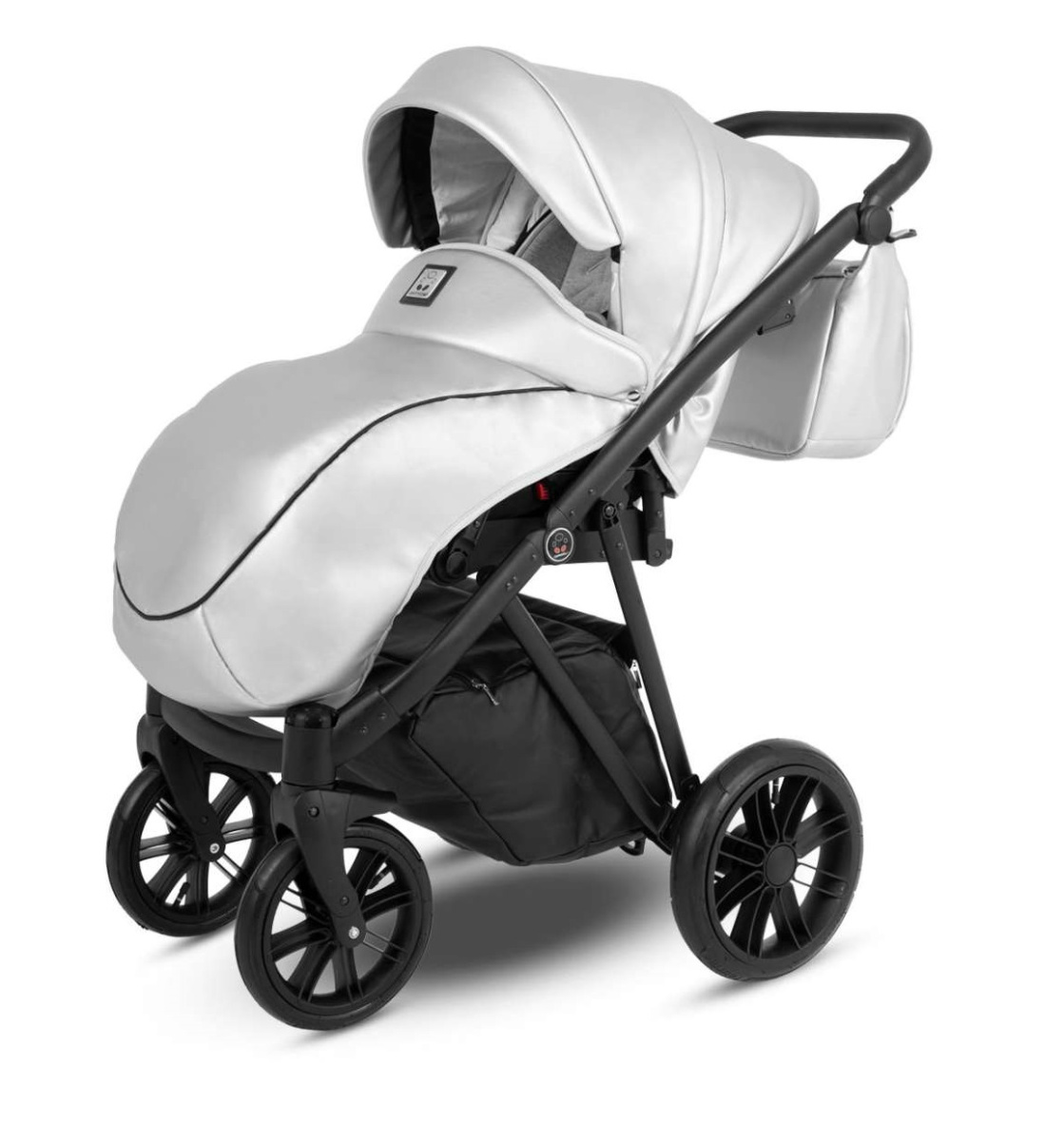 Коляска Camarelo Zeo 2 в 1 экокожа серебро