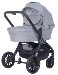 Коляска модульная 2в1 Farfello Baby shell BBS (BBS-19 Light grey/Светло серый/черная рама)