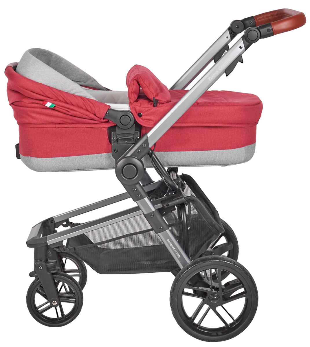 Коляска модульная 2 в 1 Farfello Zuma Duo Comfort (ZDC-11 Рубиновый)