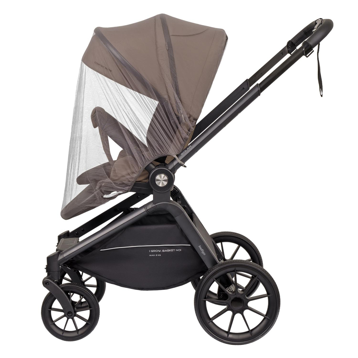 Коляска 2 в 1 Indigo SOLAR темно-бежевый