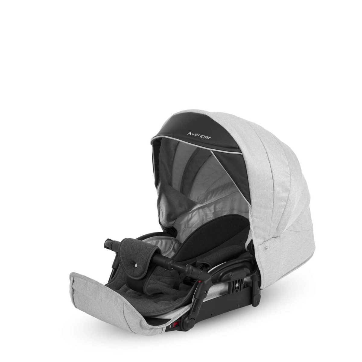 Коляска Camarelo Avenger 3 в 1 светло-серый меланж/черная экокожа