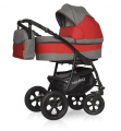 Коляска 2 в 1 Riko Basic Mario 03 красно-серый